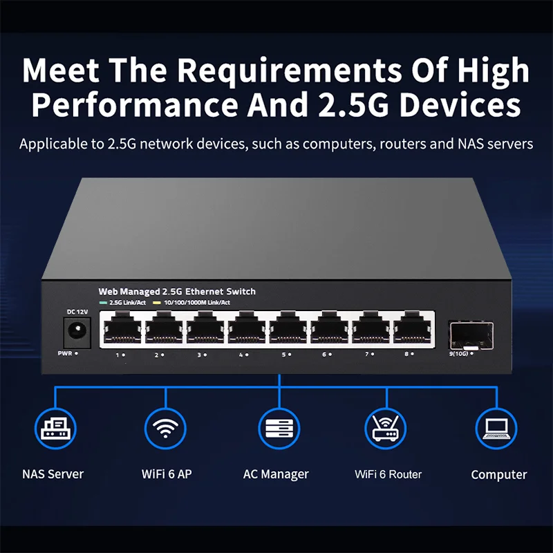 ONTi 2.5GbE – zarządzany przeł – Sfp+ 10G Managed Switch 8 Port recenzja i cena